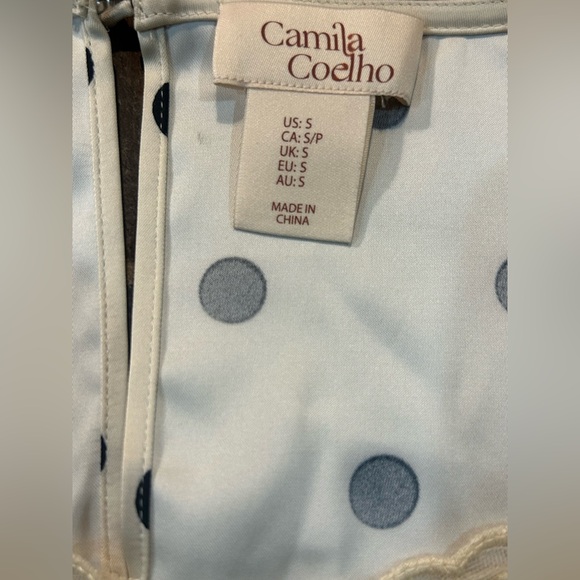 Camila Coelho Elegant Cream Polka Dot Lace Dress size S - Picture 6 of 9
